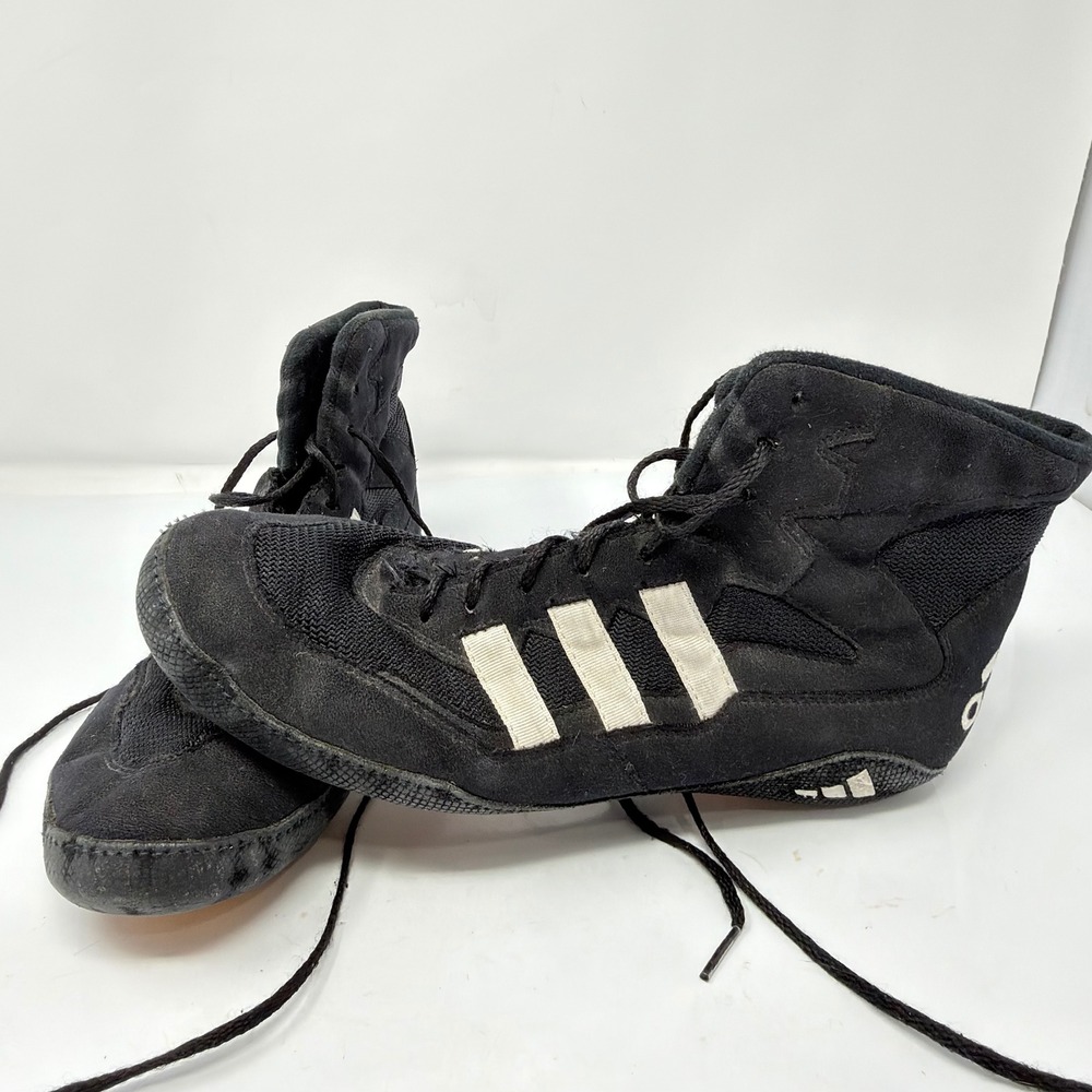 Adidas Wrestling Shoes Mens 9.5 Black White Vintage 1999 Combat High Top 052540